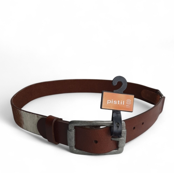 PISTIL Cow Hair Leather Belt Western Boho Cowboy Carter Pony Leather Cowhide S - Picture 2 of 9